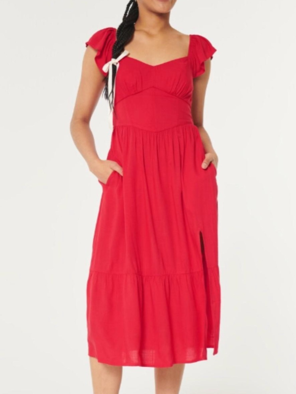 Hollister Corset Milkmaid Midi Dress